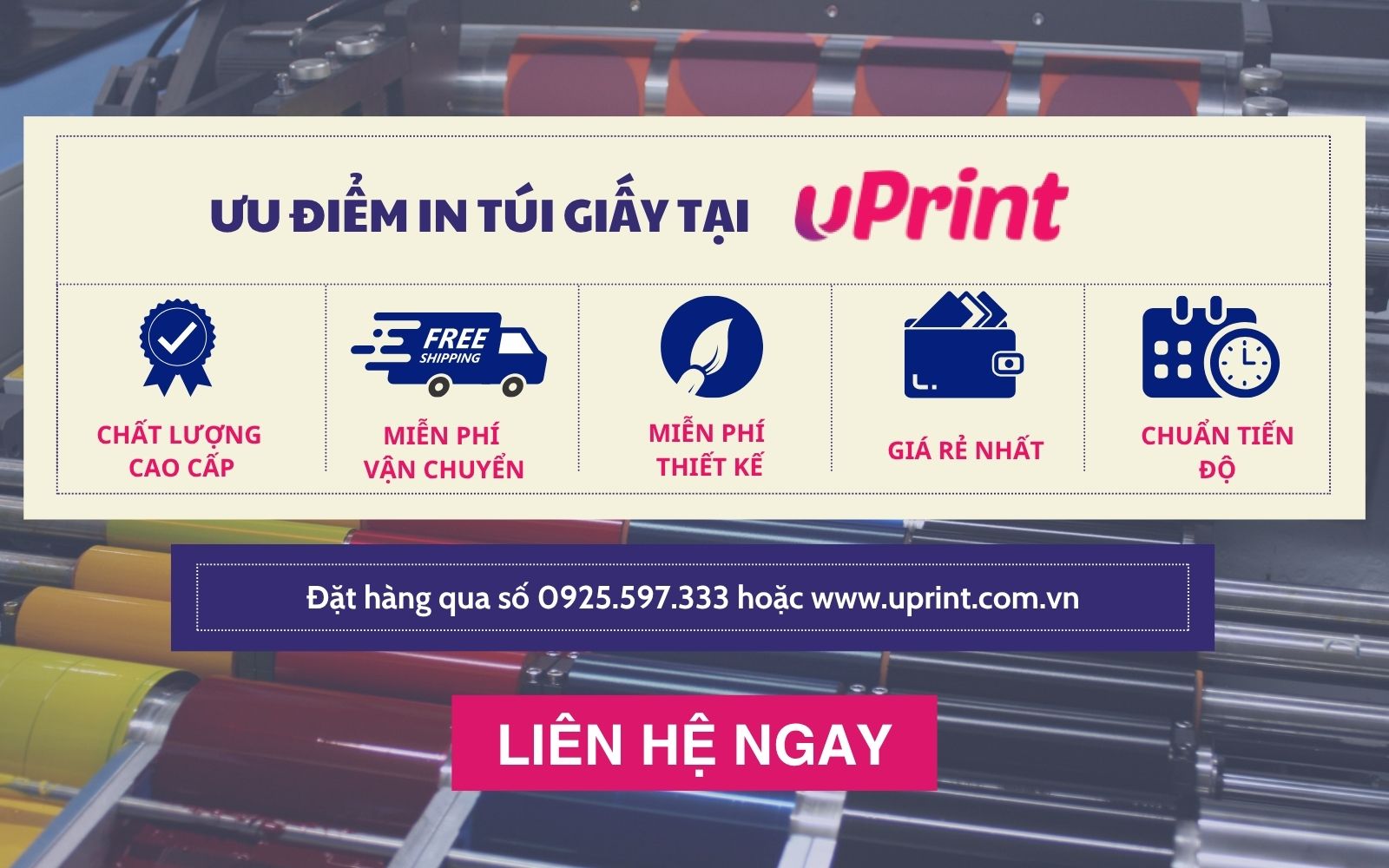 uPrint chuyên in ấn bao bì túi giấy giá rẻ, chất lượng