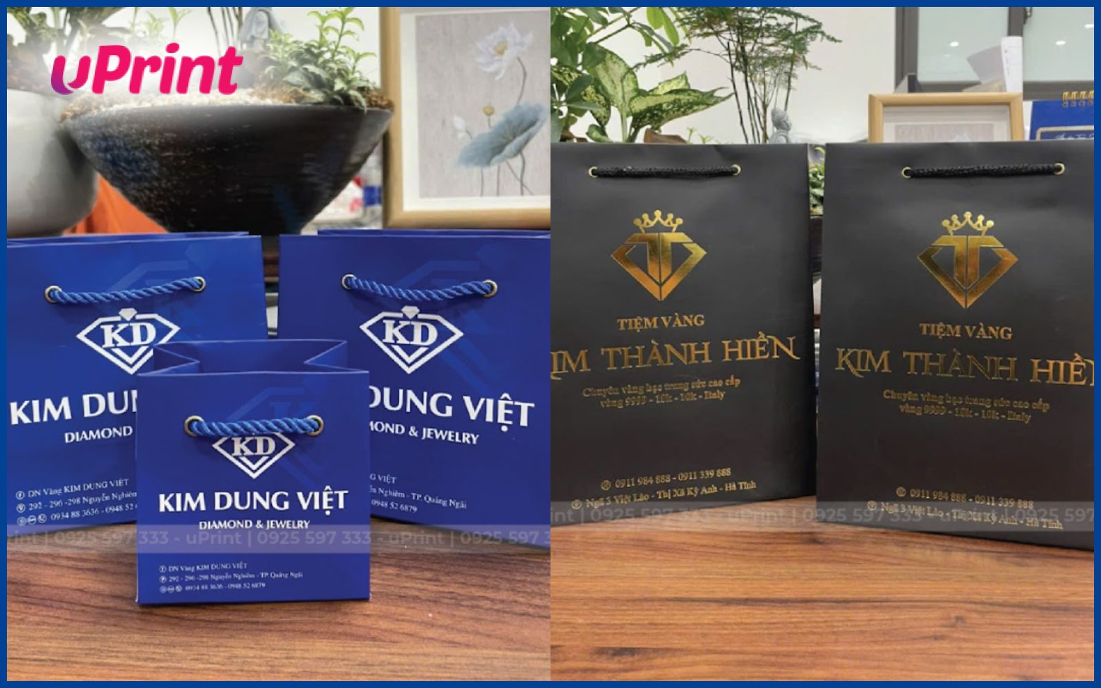 Mẫu túi giấy cho tiệm vàng