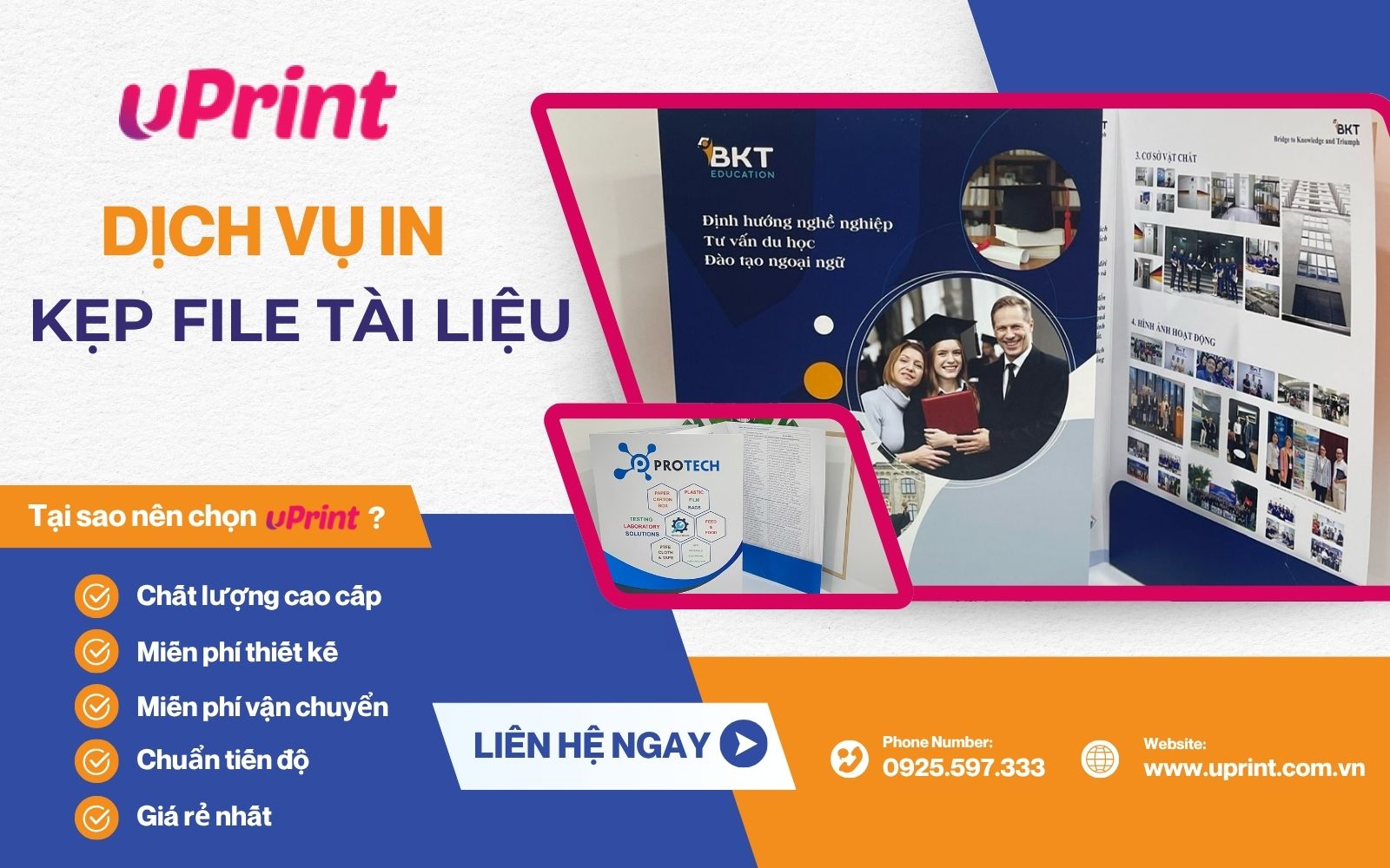 Dịch vụ in kẹp file tài liệu tại uPrint