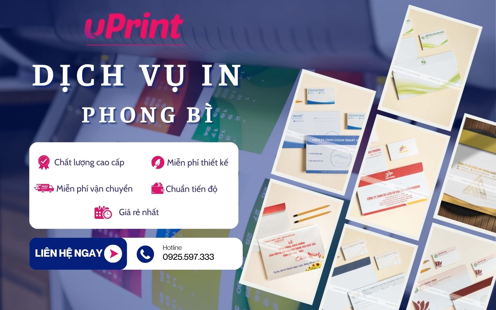 Dịch vụ in bì thư công ty Hà Nội uPrint chuyên nghiệp