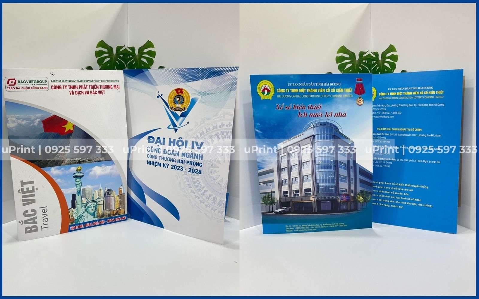 Mẫu in kẹp file tài liệu màu sắc nhã nhặn