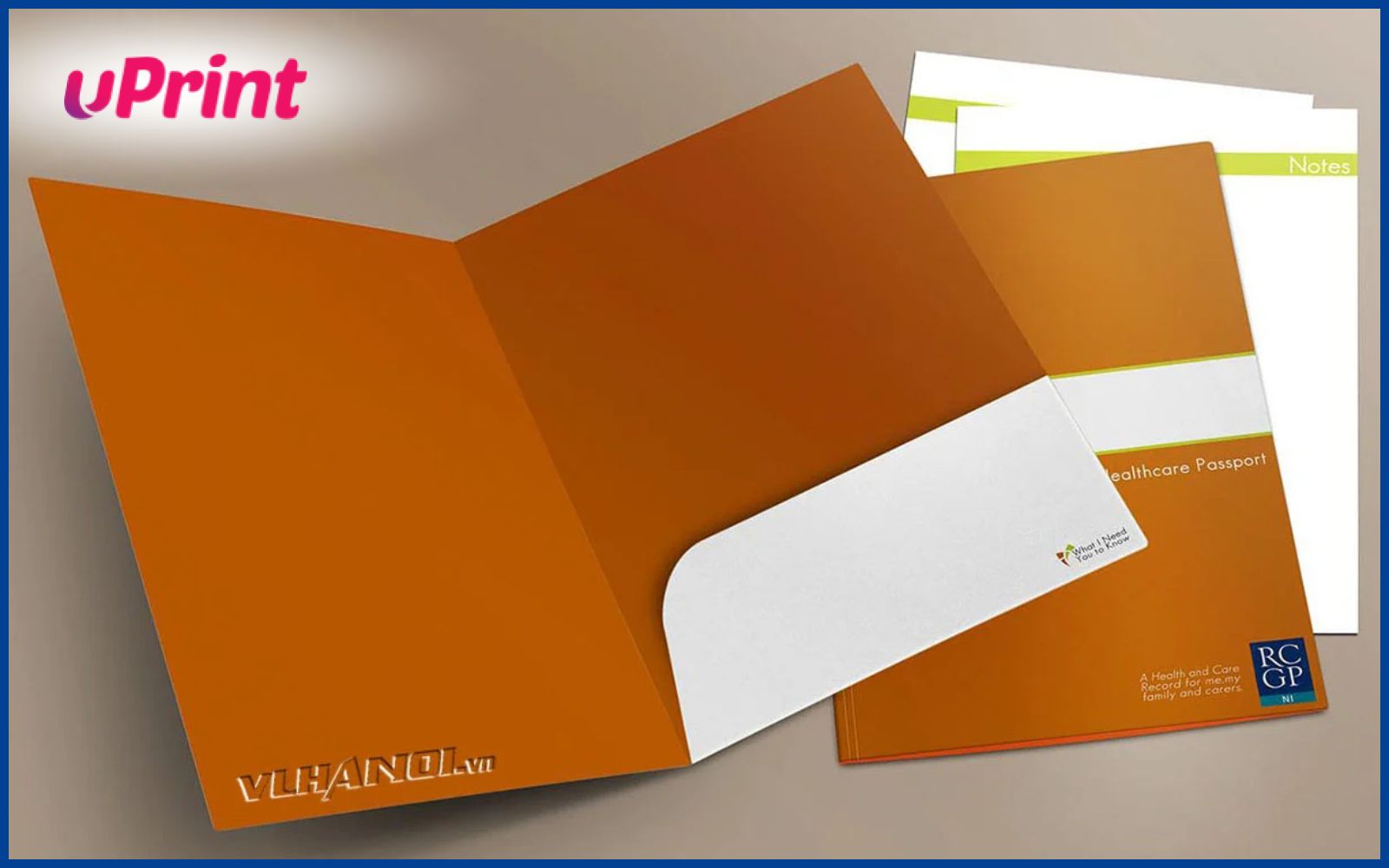 Mẫu kẹp file tài liệu 1 tai dán