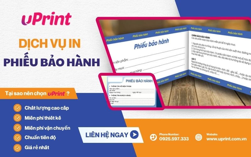 Dịch vụ in phiếu bảo hành giá rẻ​