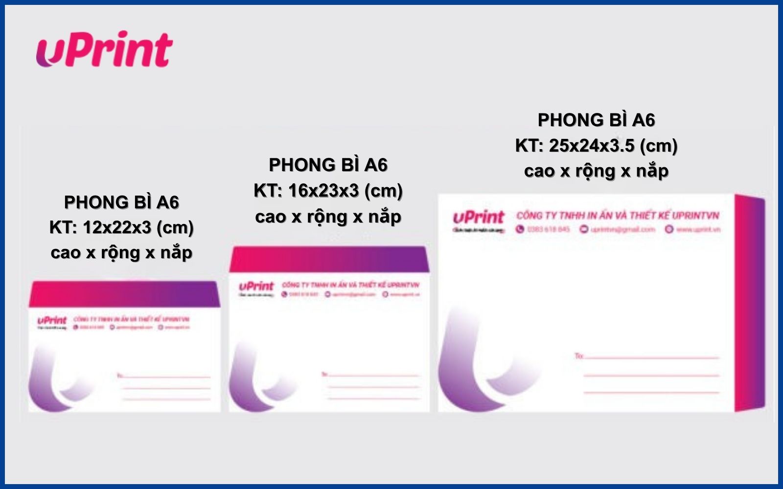 Kích thước in ấn phong bì A4 A5 A6 Kích thước in ấn phong bì A4 A5 A6