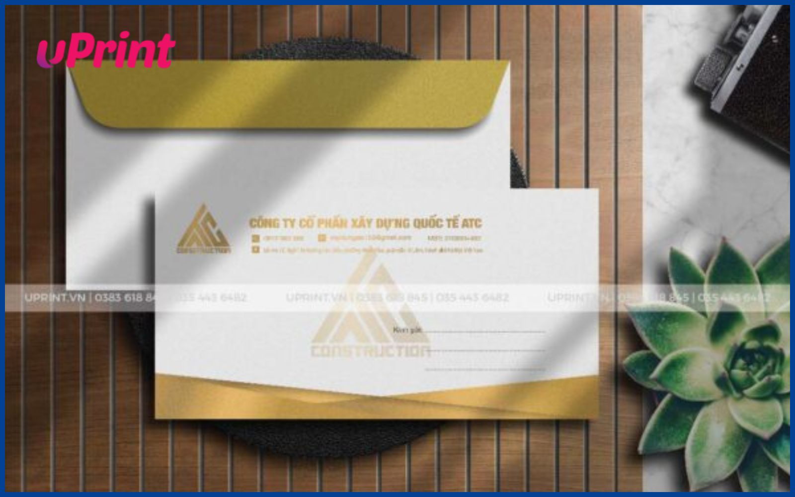Mẫu in bì thư chuyên nghiệp cty xây dựng Mẫu in bì thư chuyên nghiệp cty xây dựng