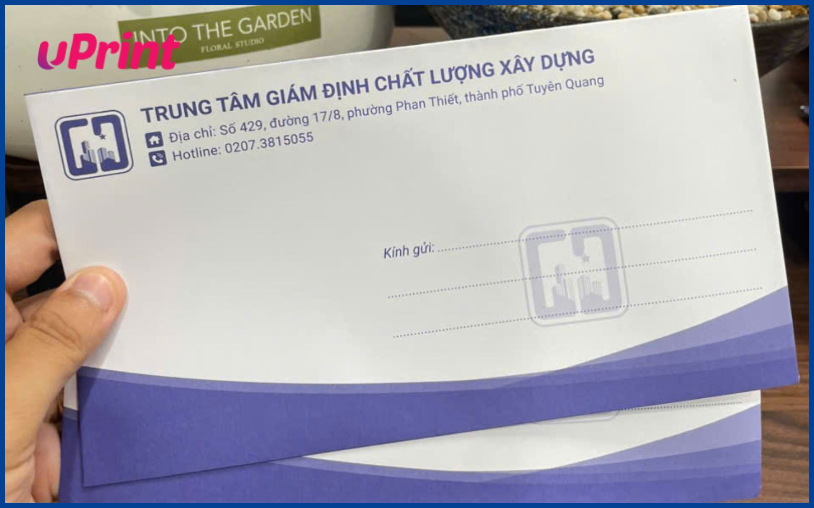 Mẫu thiết kế phong bì cho trung tâm giám định chất lượng xây dựng Mẫu thiết kế phong bì cho trung tâm giám định chất lượng xây dựng