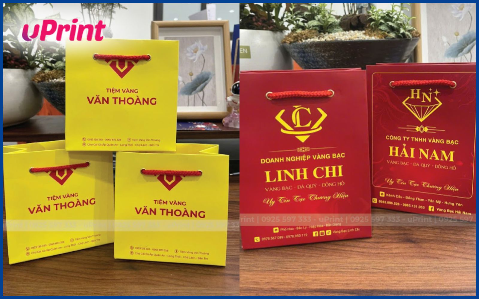 Mẫu in túi đựng vàng màu sắc nổi bật Mẫu in túi đựng vàng màu sắc nổi bật