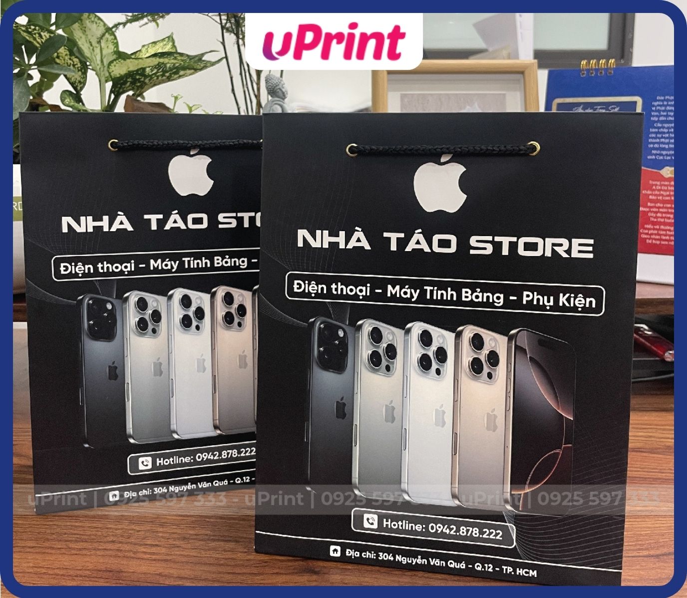 in túi giấy cho cửa hàng điện thoại