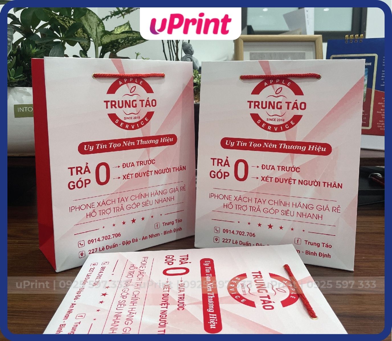 mẫu in túi giấy đựng điện thoại