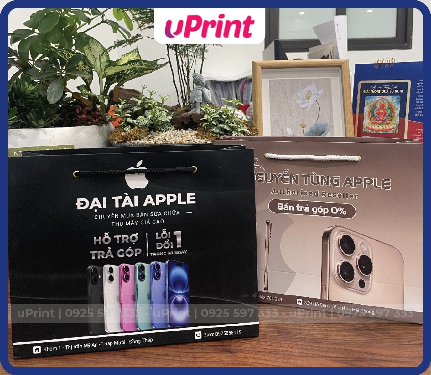 in túi giấy shop điện thoại