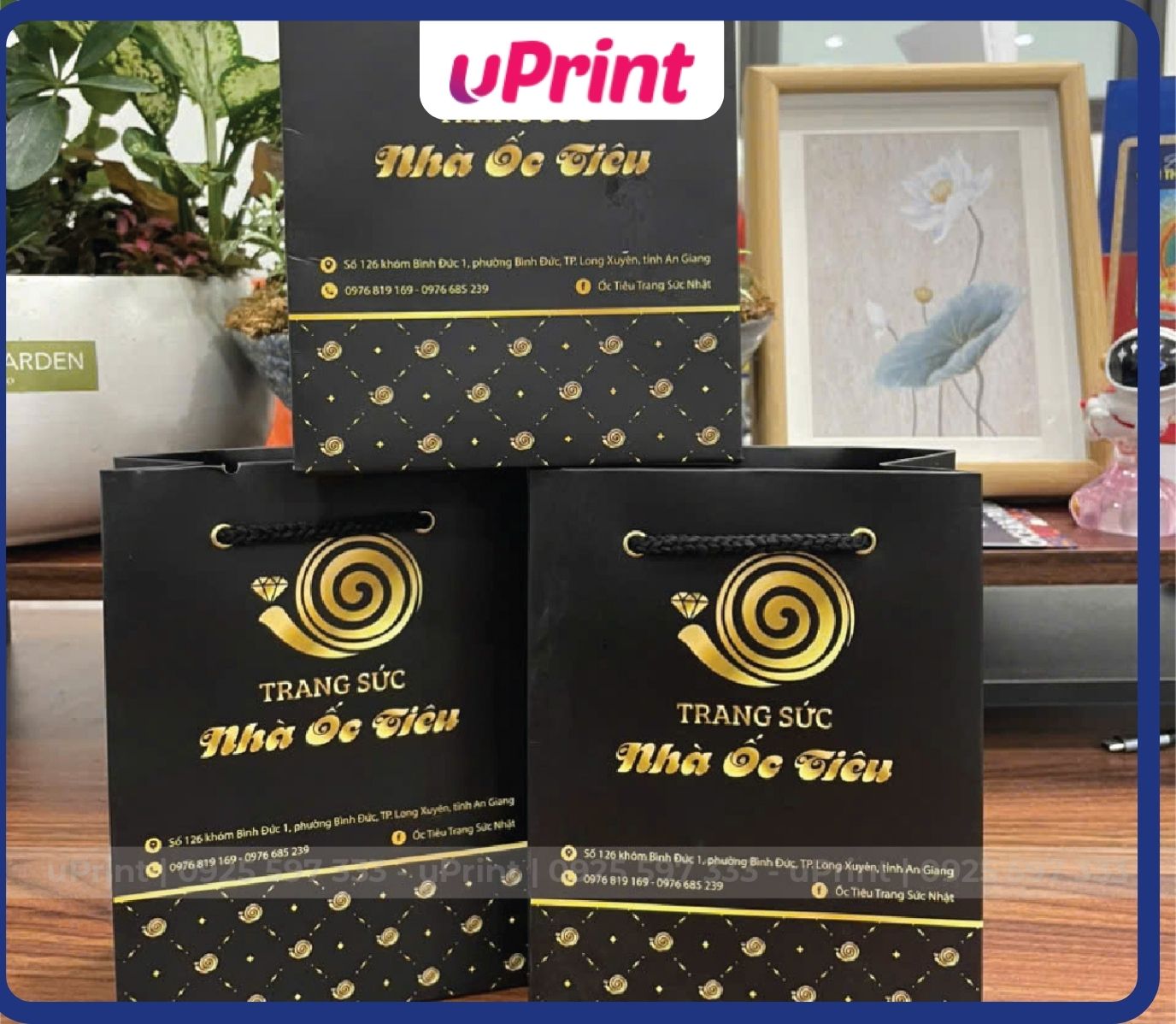 túi giấy hiệu vàng