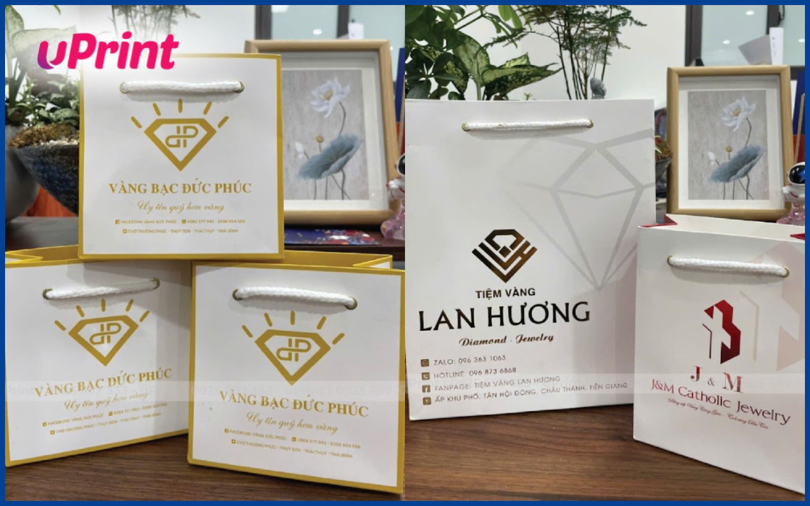 Mẫu in ấn túi giấy hiệu vàng tối giản Mẫu in ấn túi giấy hiệu vàng tối giản