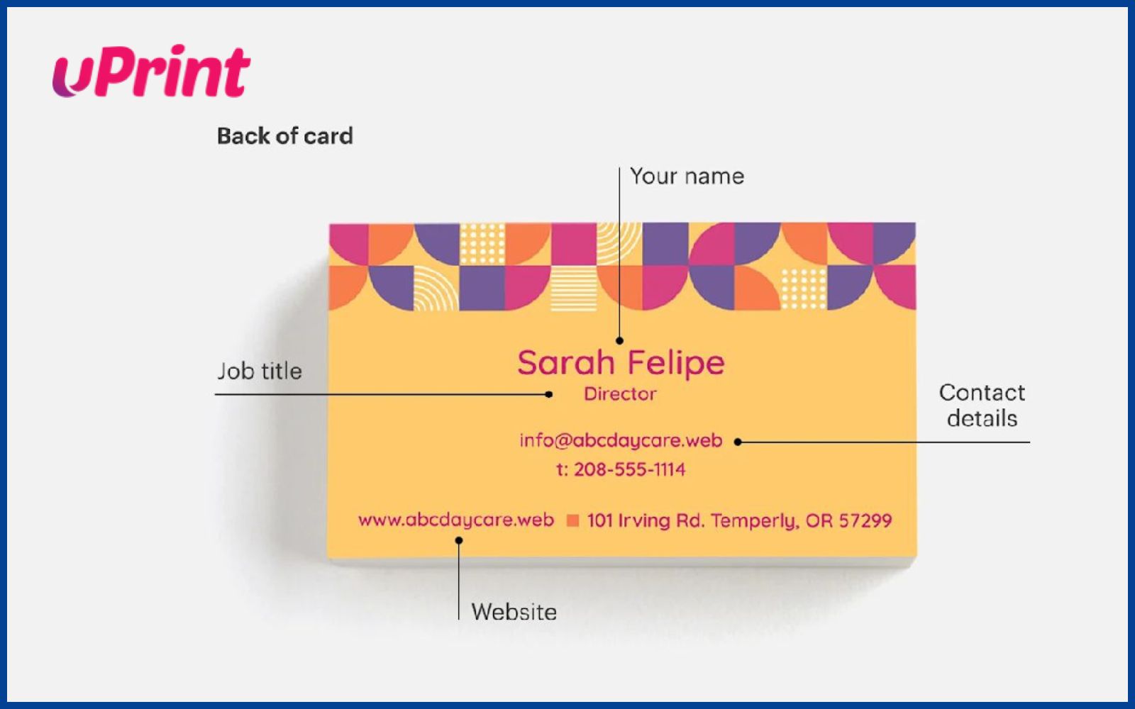 Thông tin cần có trên card visit