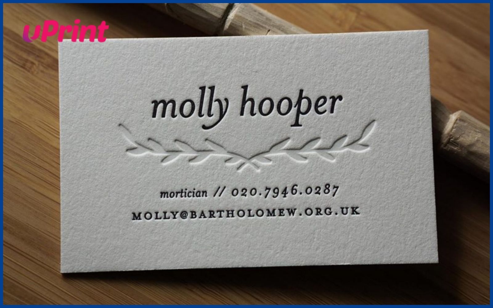 in name card​ chữ nổi sắc nét