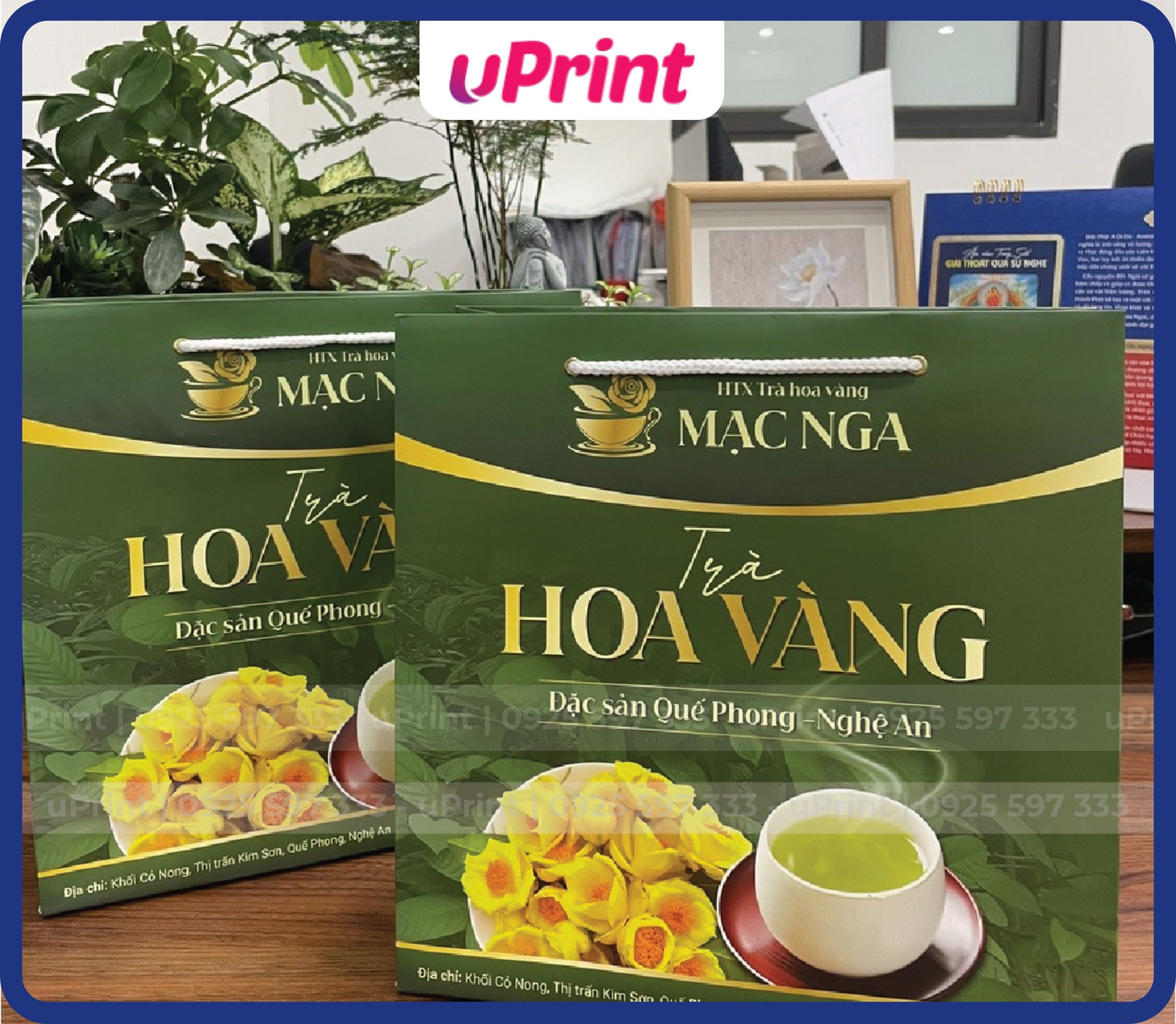 Ảnh sản phẩm in túi giấy đựng trà