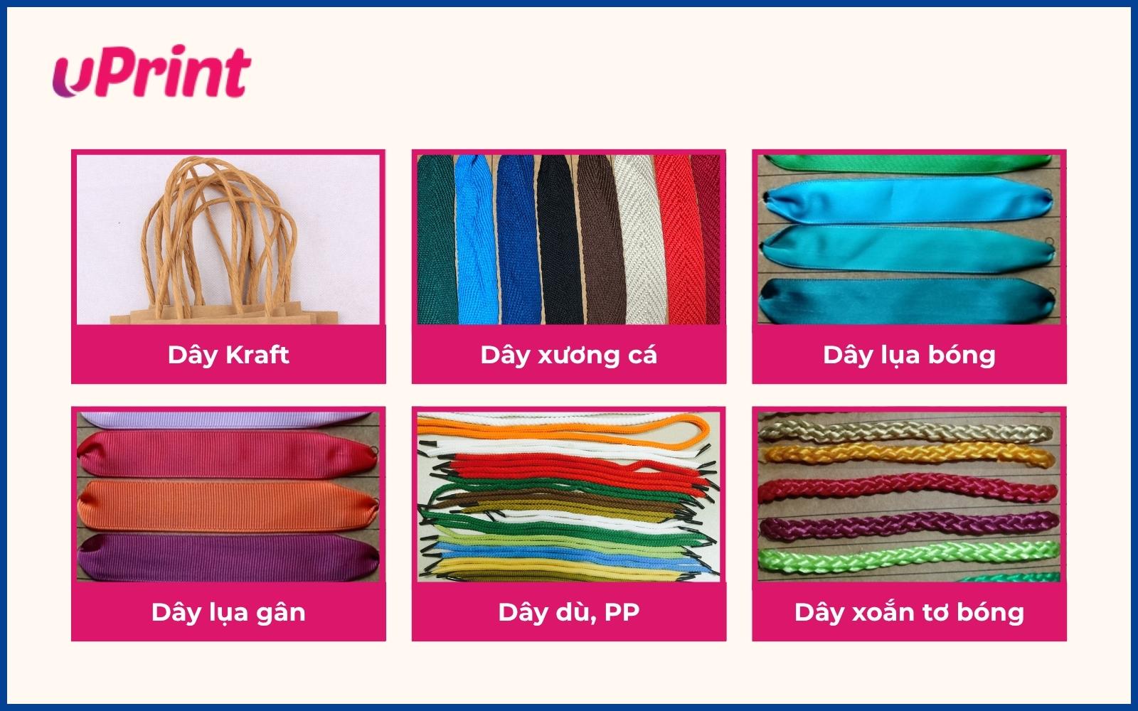 Các loại dây quai túi giấy đựng bánh trung thu