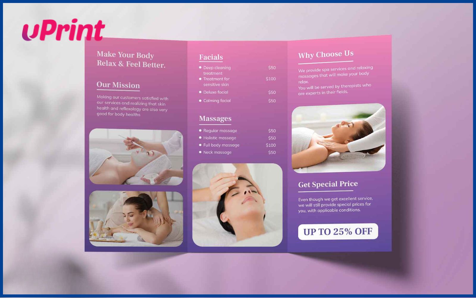 Catalogue spa màu tím