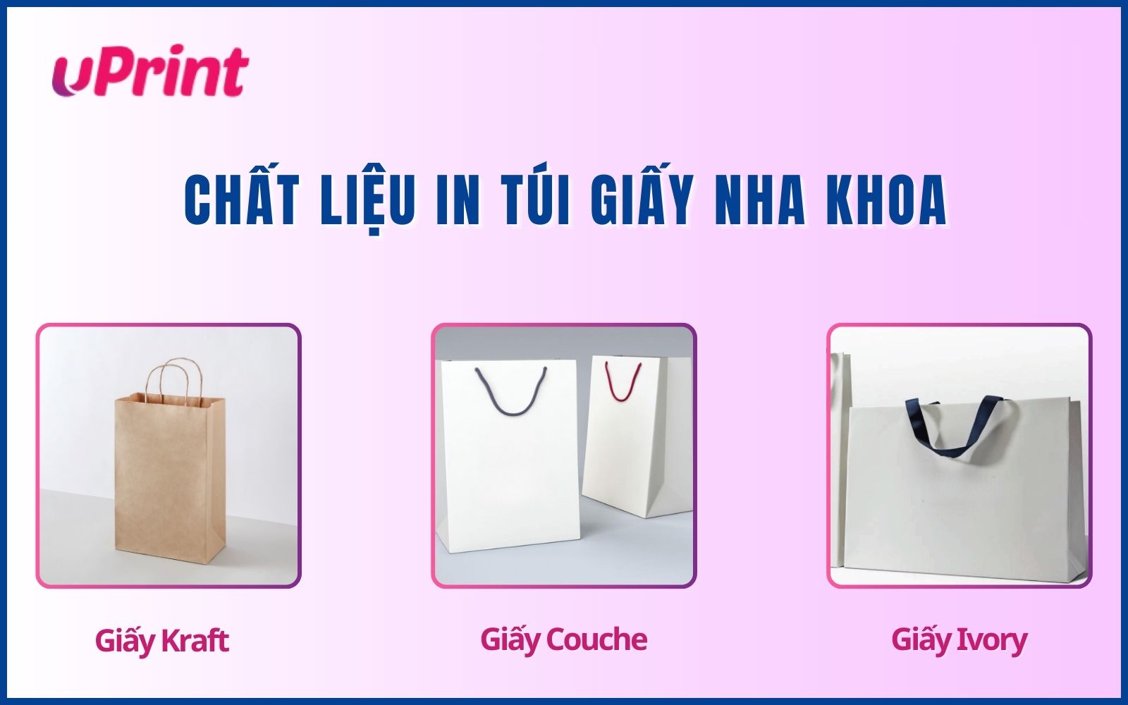 Chất liệu túi giấy cho phòng khám nha khoa