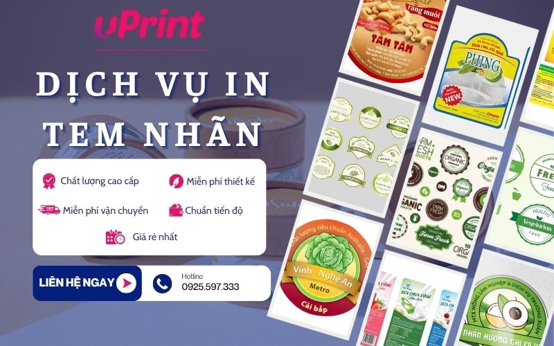 In tem nhãn decal đẹp, giá rẻ, lấy nhanh trong ngày tại uPrint