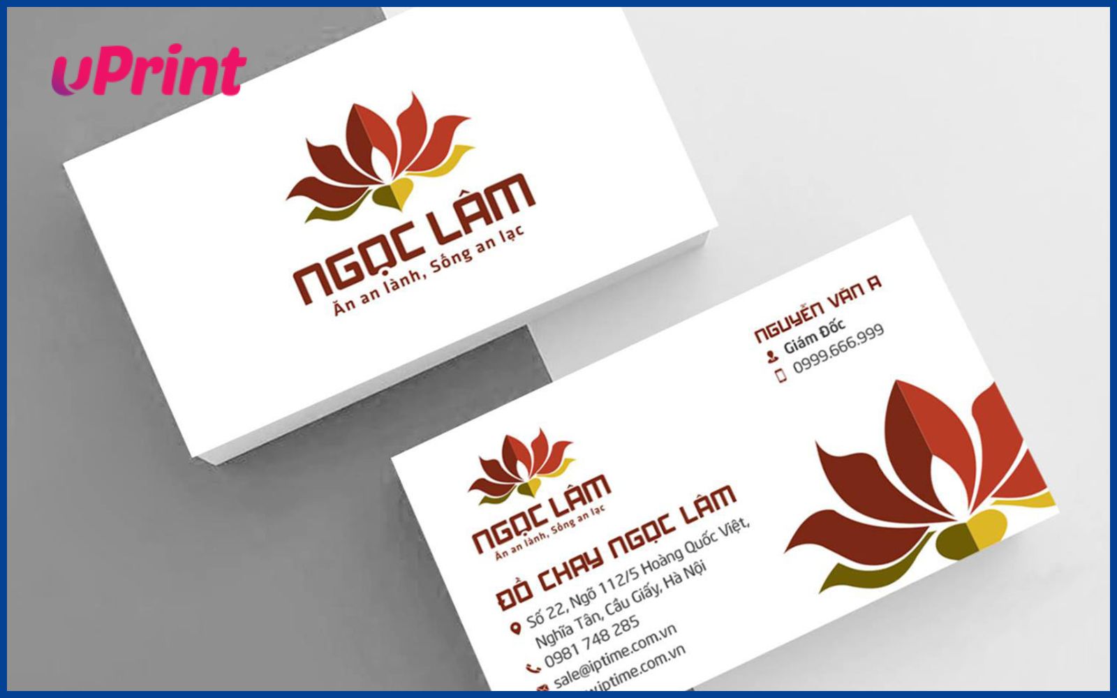 Mẫu card visit cho nhà hàng chay 