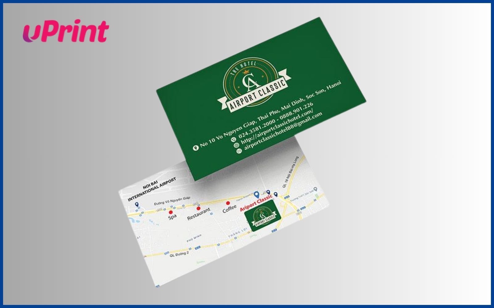 Mẫu thiết kế card visit khách sạn mang phong cách đơn giản