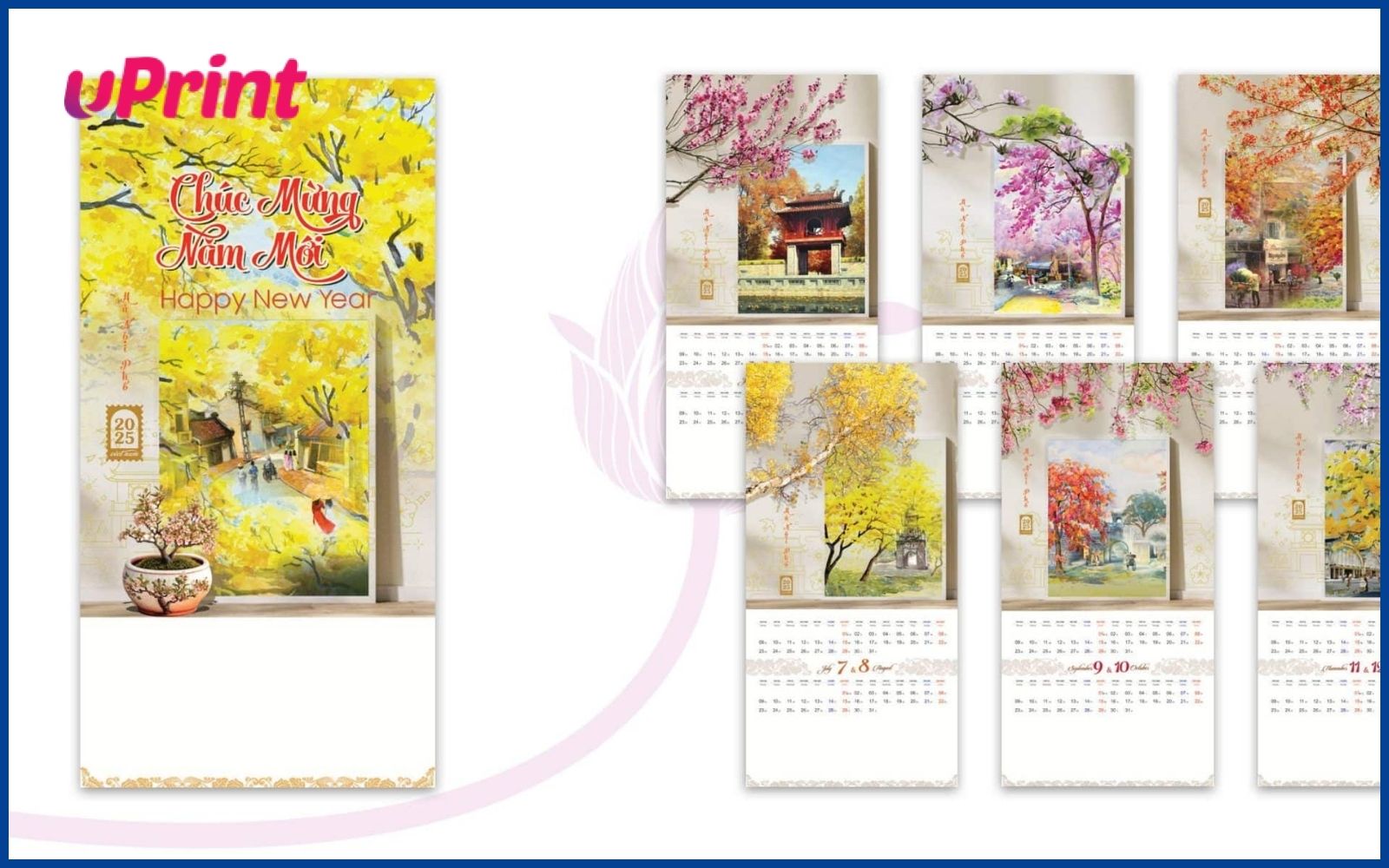 Mẫu In lịch Tết lò xo