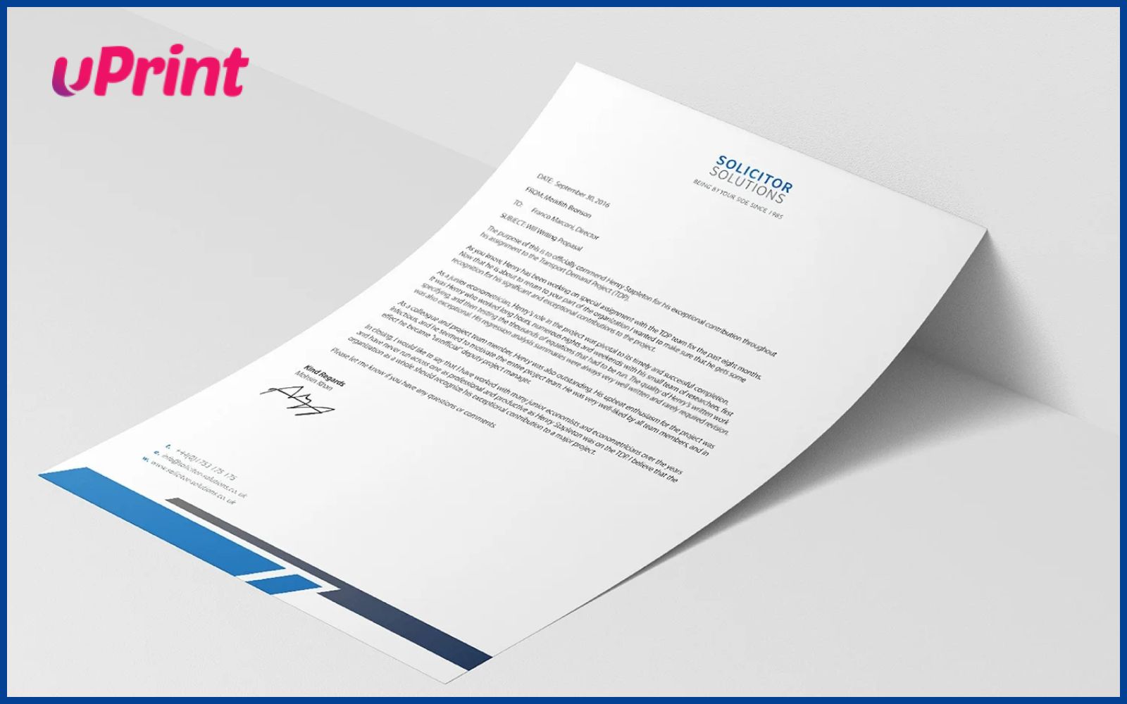 in letterhead công ty công nghệ