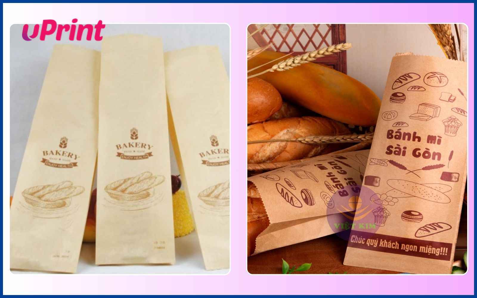 Mẫu túi giấy đựng bánh mì