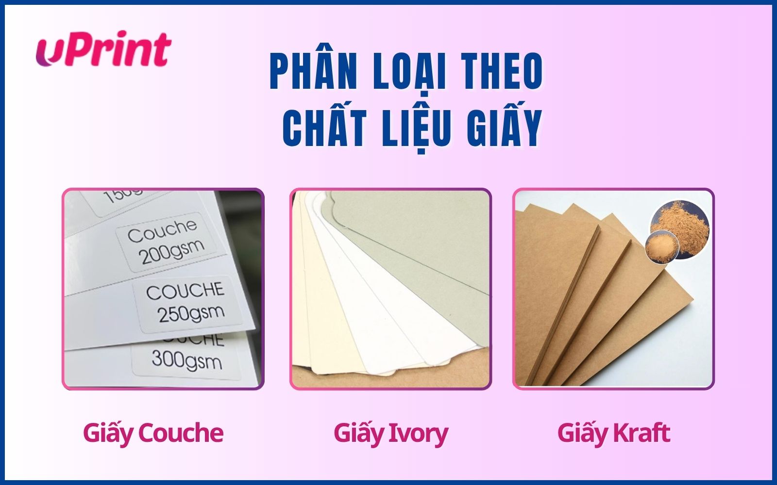 Phân loại theo chất liệu giấy in phong bì spa