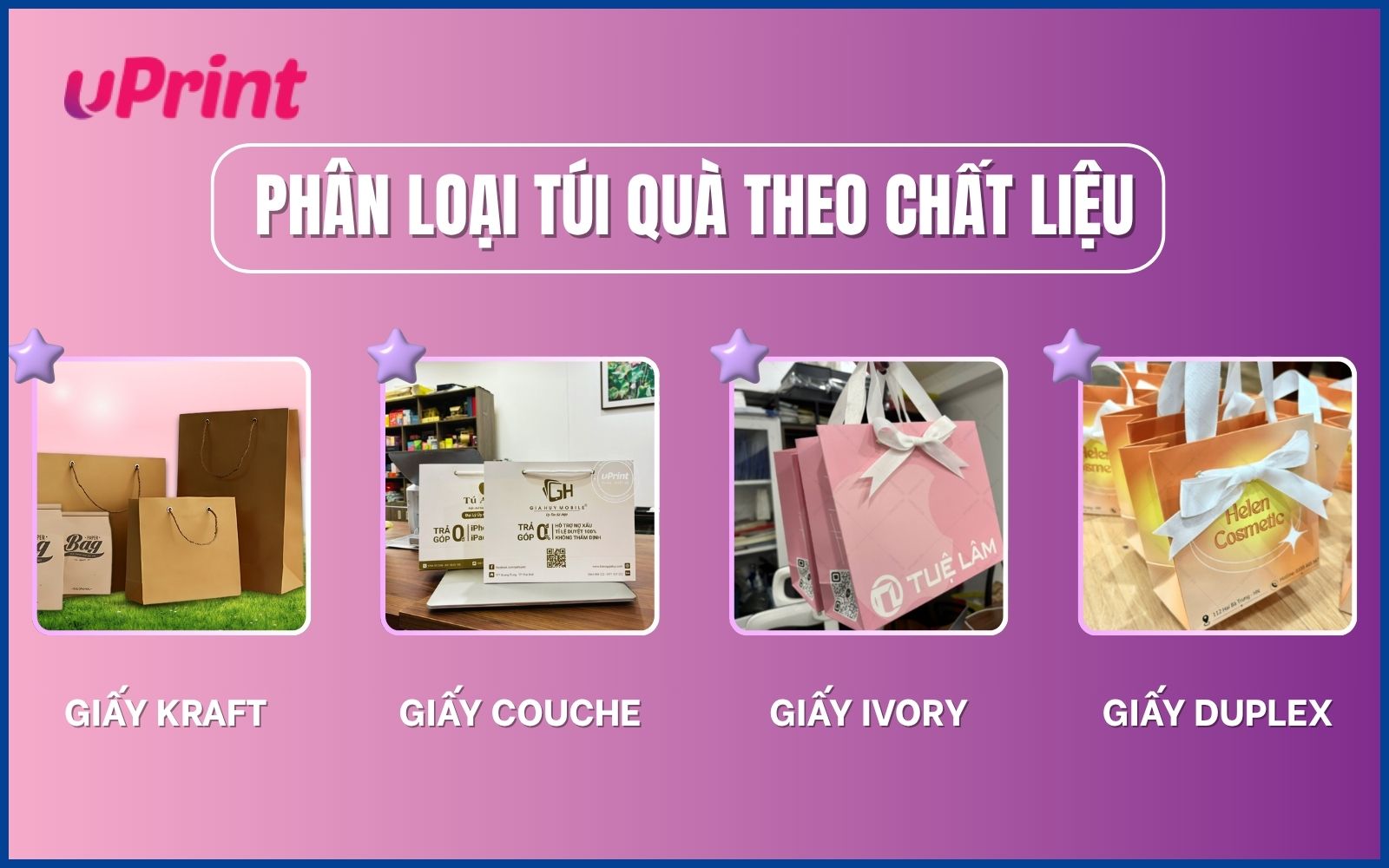 Các loại in túi giấy đựng quà phổ biến