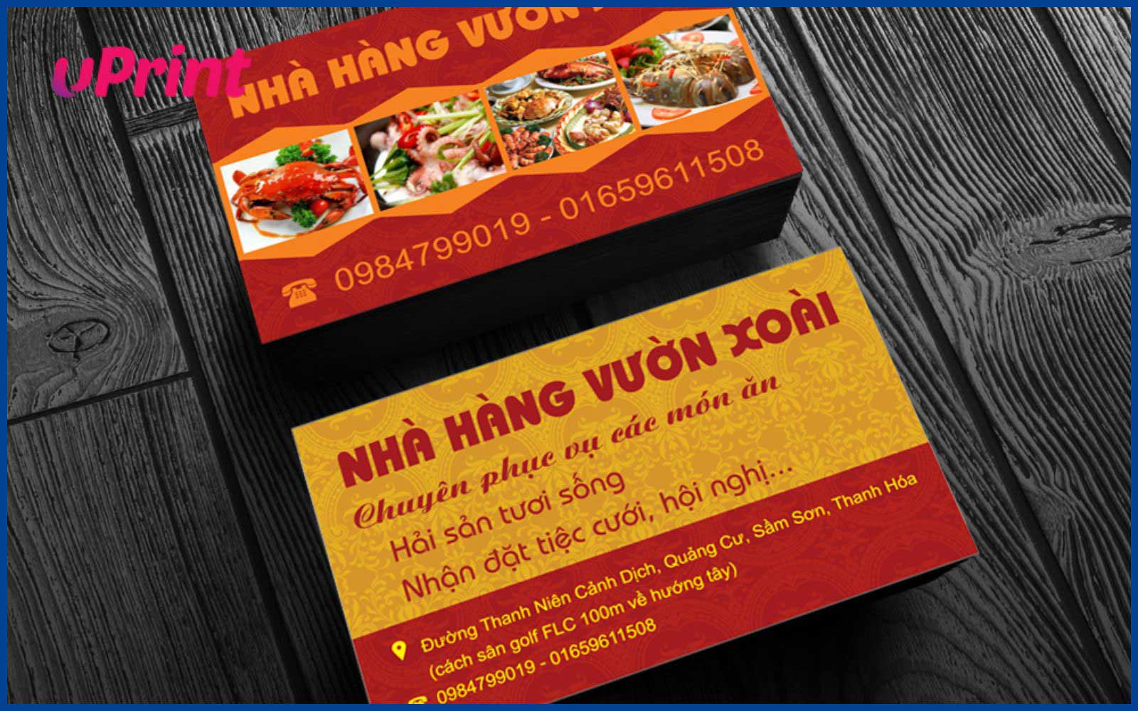 Vai trò quan trọng của in card visit nhà hàng trong ngành F&B