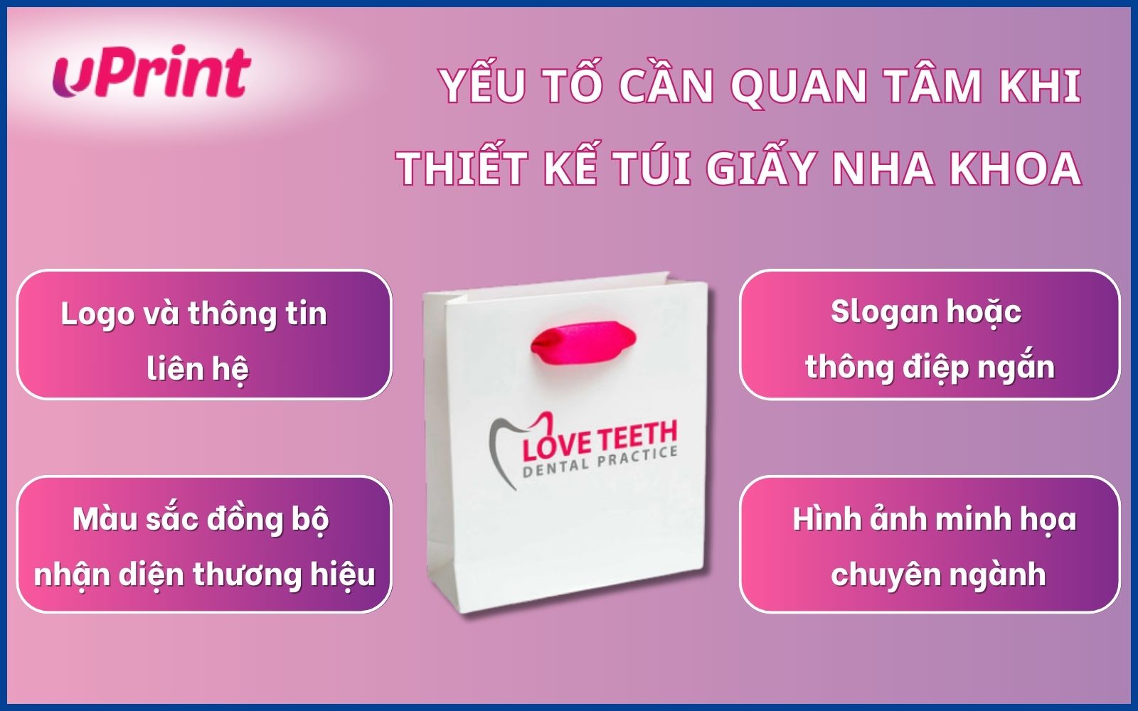 Thiết kế túi giấy phòng khám nha khoa