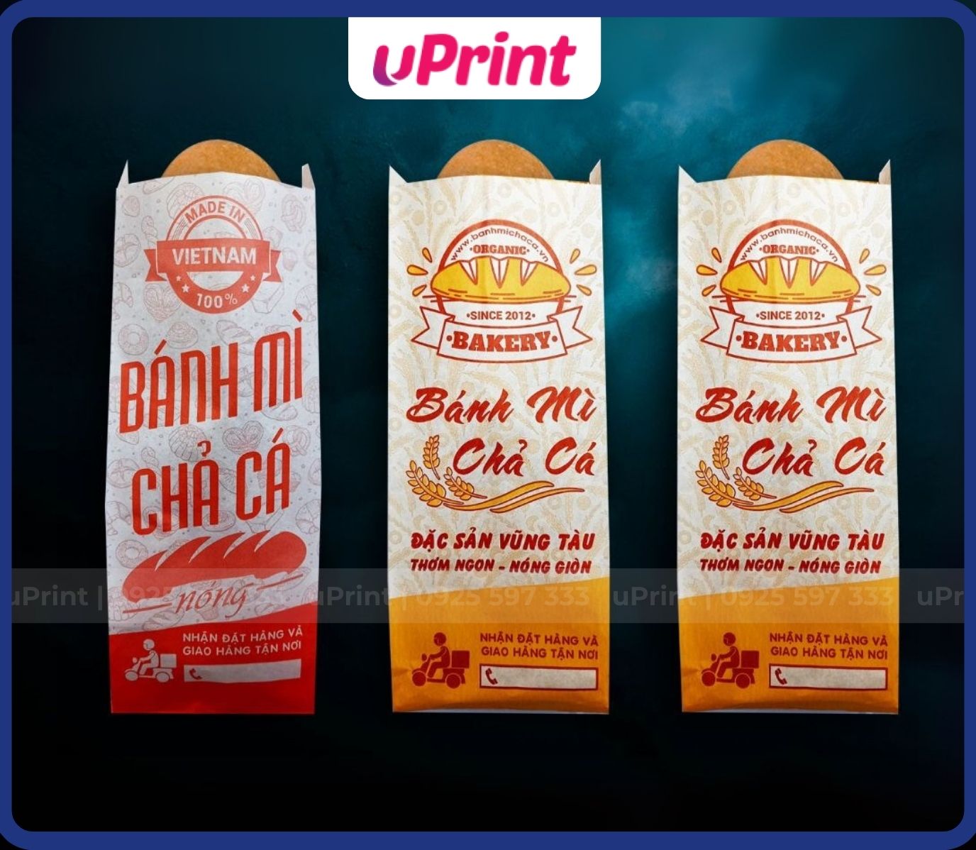 Mẫu in bao bì đựng bánh mì đẹp