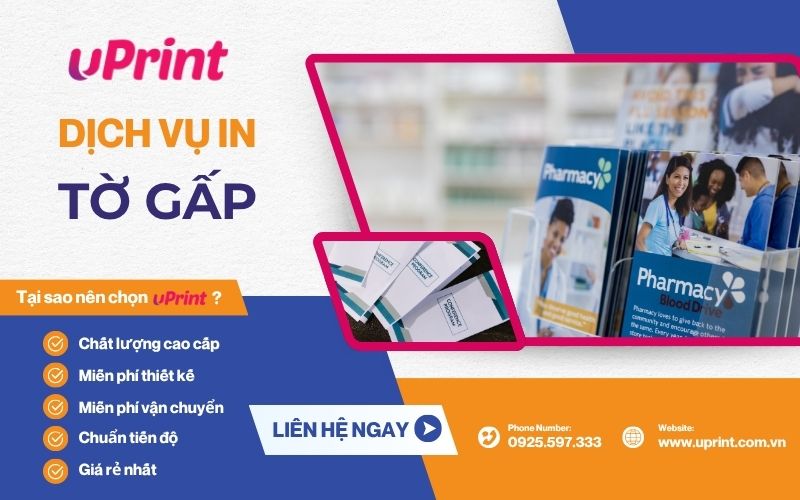 uPrint – Địa chỉ in tờ gấp Hà Nội giá rẻ, uy tín
