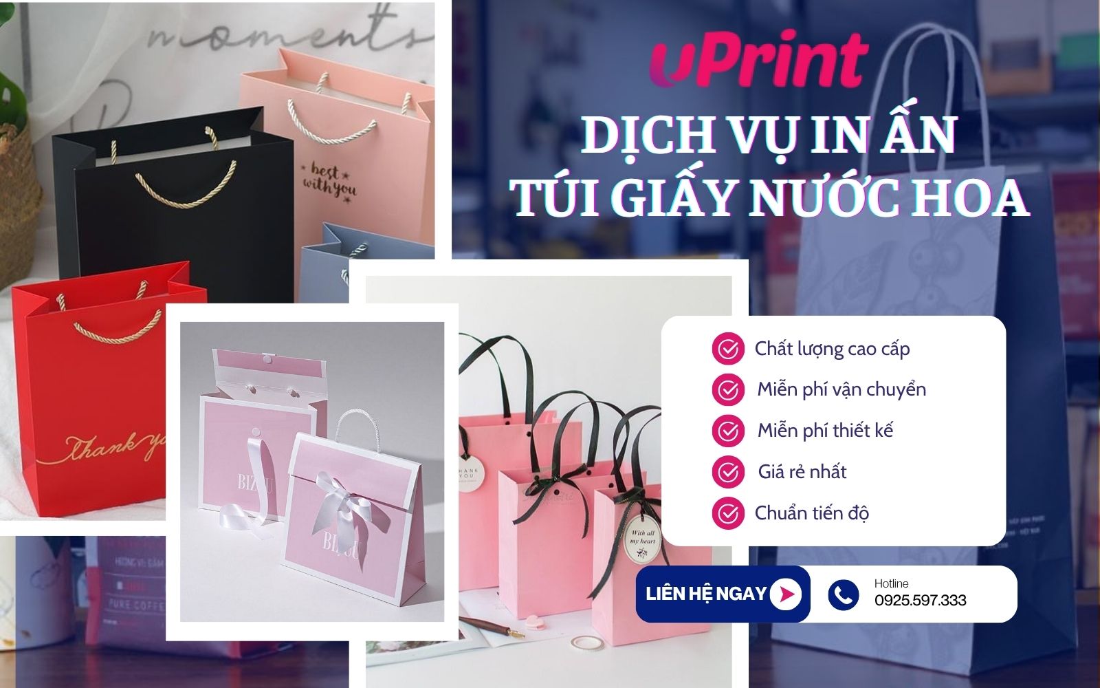 uPrint dịch vụ in ấn túi giấy nước hoa