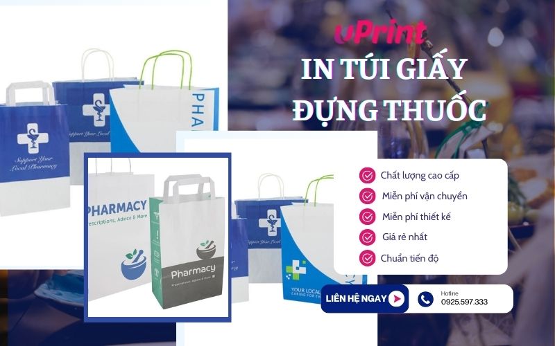 uPrint địa chỉ in túi giấy đựng thuốc tây uy tín