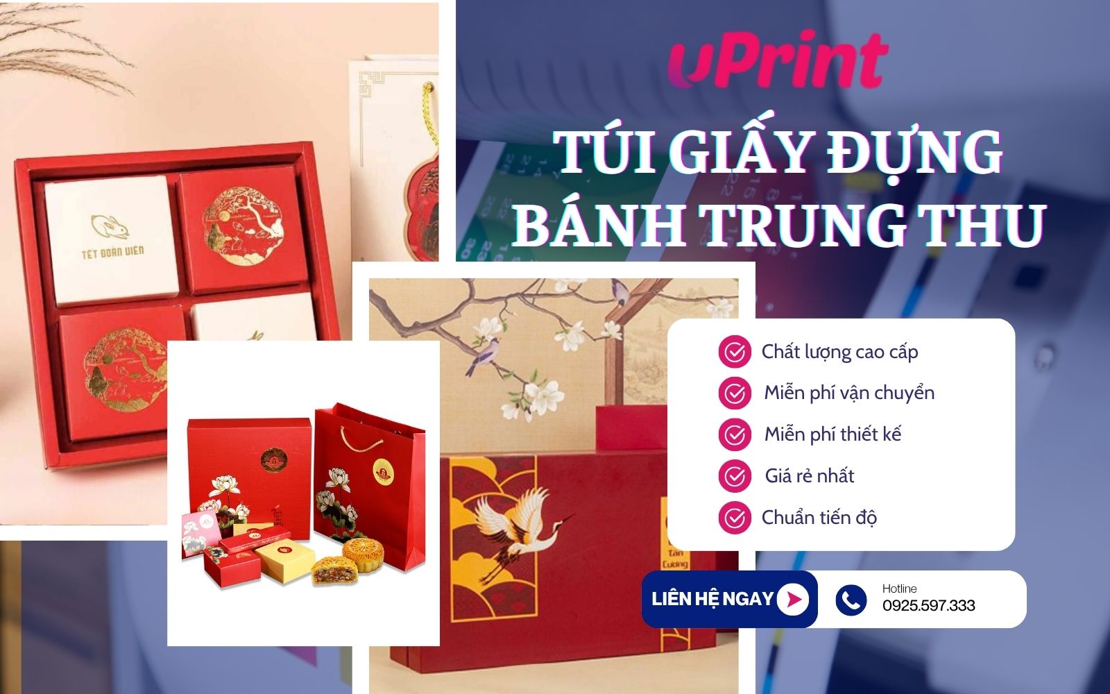 Vì sao nên chọn dịch vụ in túi giấy đựng bánh trung thu tại uPrint?