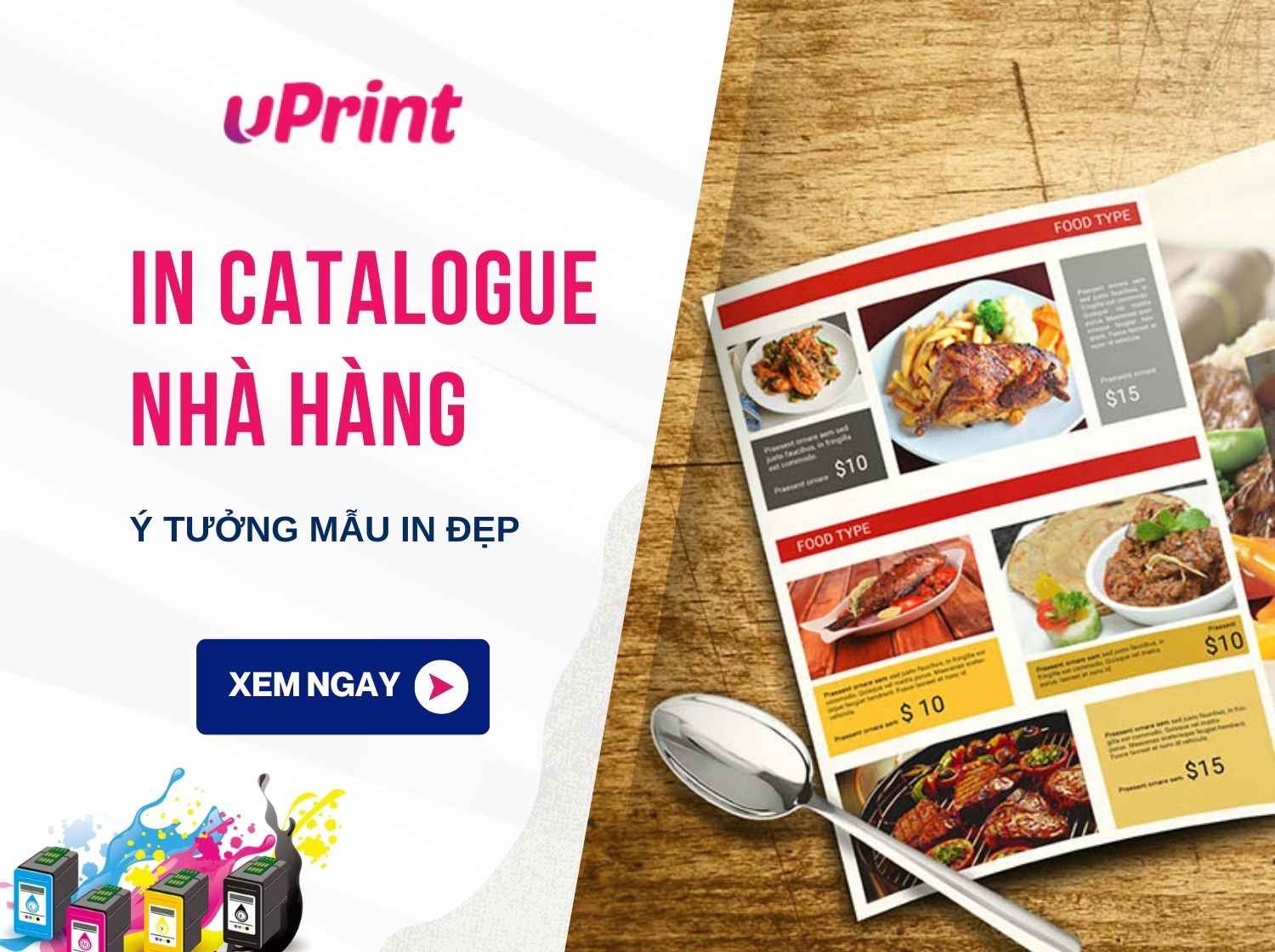 50+ Ý tưởng in catalogue nhà hàng quán ăn đẹp mắt, hấp dẫn