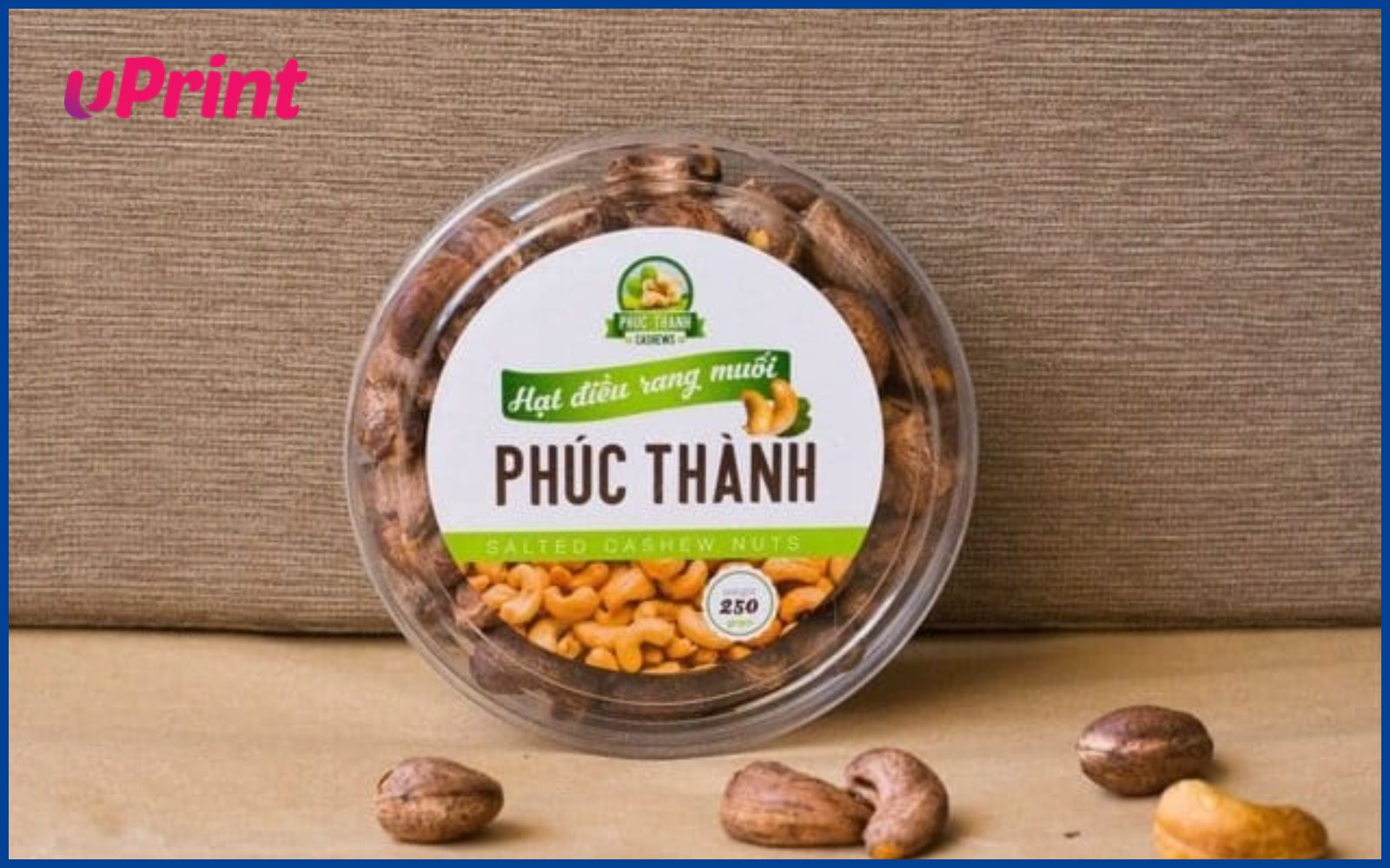 mẫu tem nhãn bánh kẹo đẹp cho hạt điều