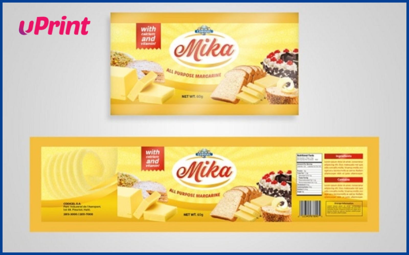 in tem nhãn bánh kẹo theo yêu cầu cho hãng bánh Mika