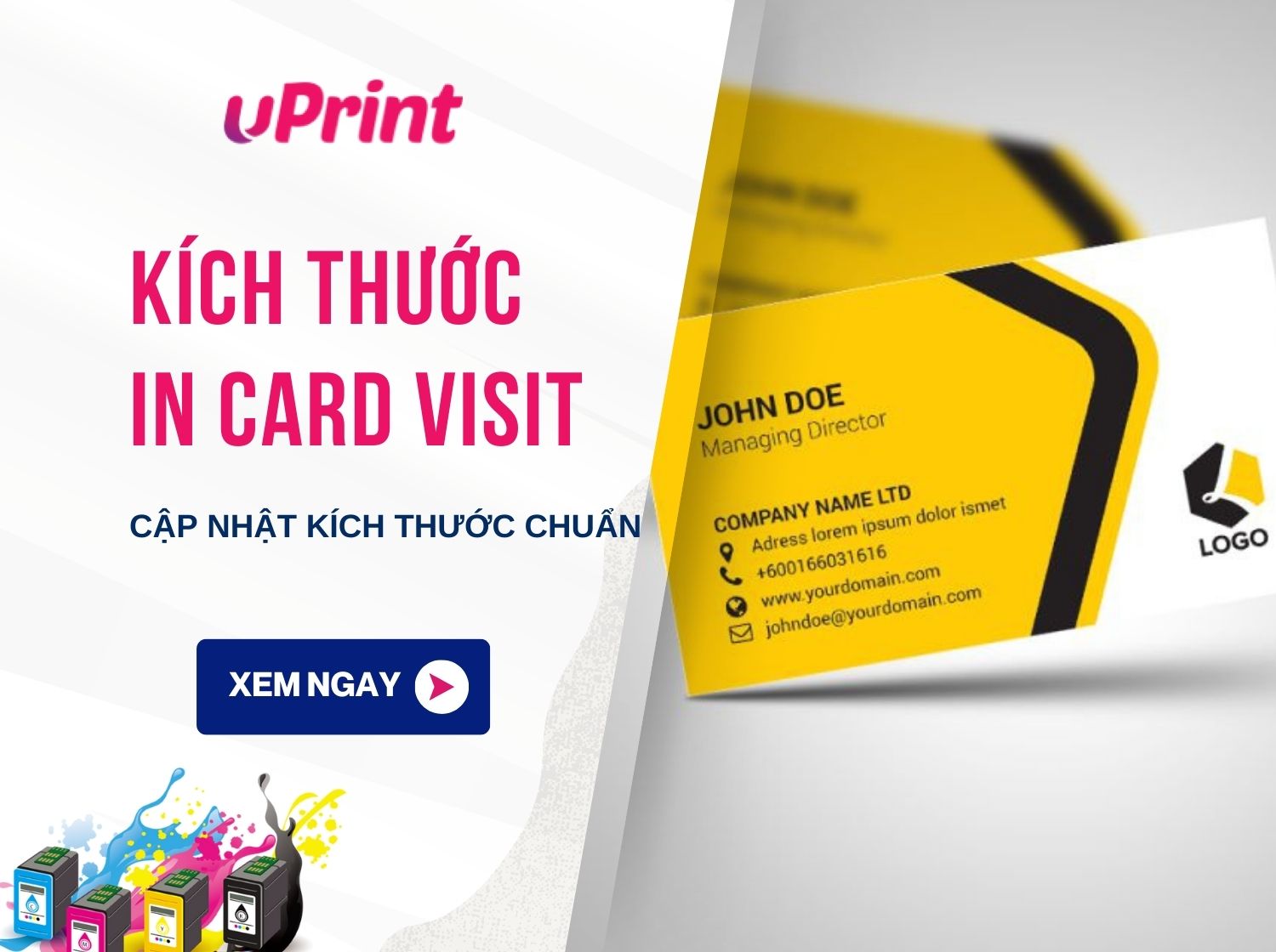 Cập nhật kích thước card visit chuẩn nhất khi thiết kế và in ấn