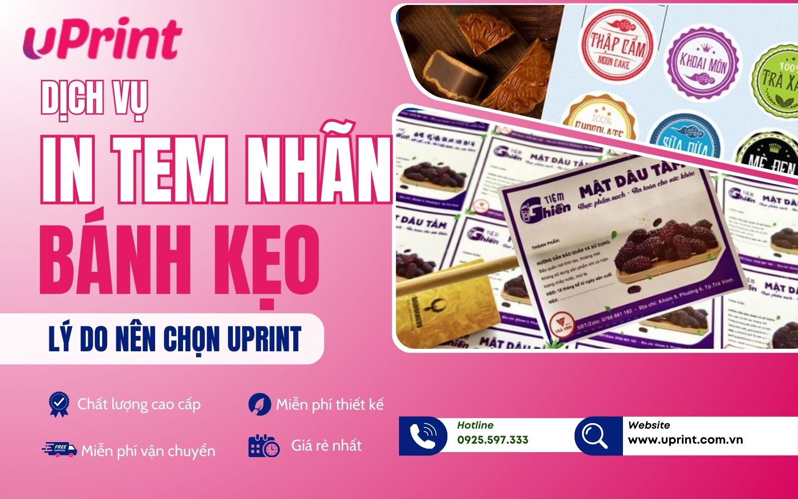 uPrint - Nhận in tem nhãn bánh kẹo theo yêu cầu giá rẻ