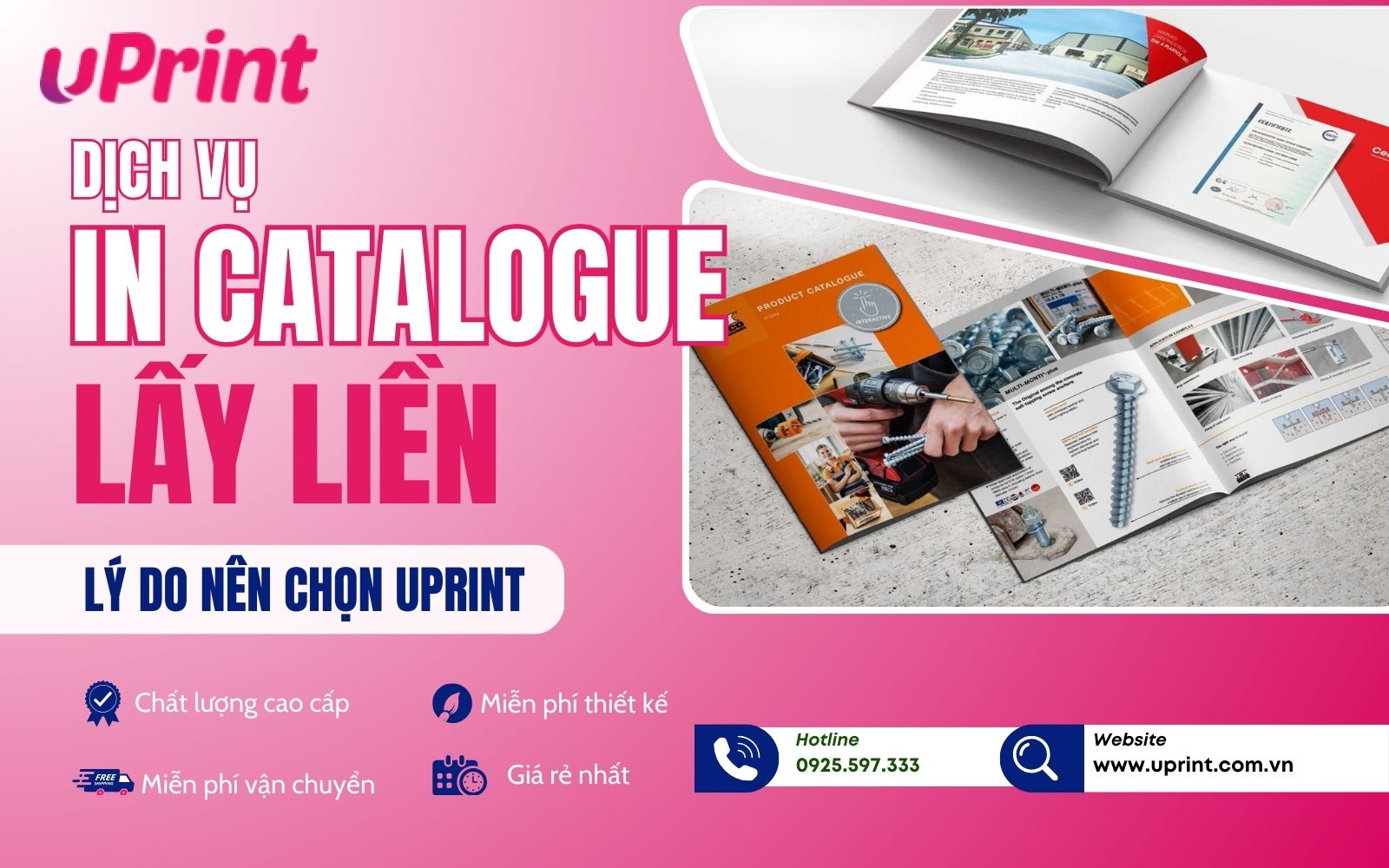Đặt in catalogue thiết kế kích thước theo yêu cầu, lấy ngay tại uPrint