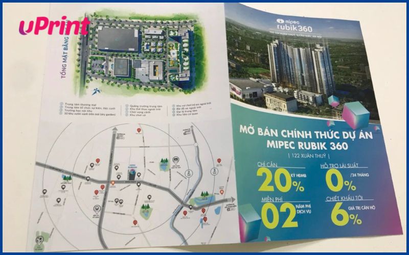 In tờ gấp bất động sản bán đất nền