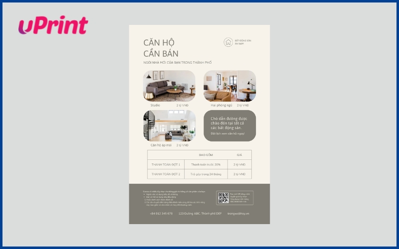 Tờ rơi bán nhà phố
