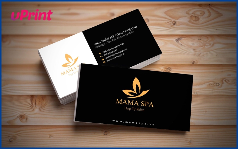 Mẫu in card visit spa màu đen chuyên nghiệp
