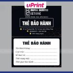 In Phiếu Bảo Hành Cửa Hàng Điện Thoại Nhanh, Giá Rẻ