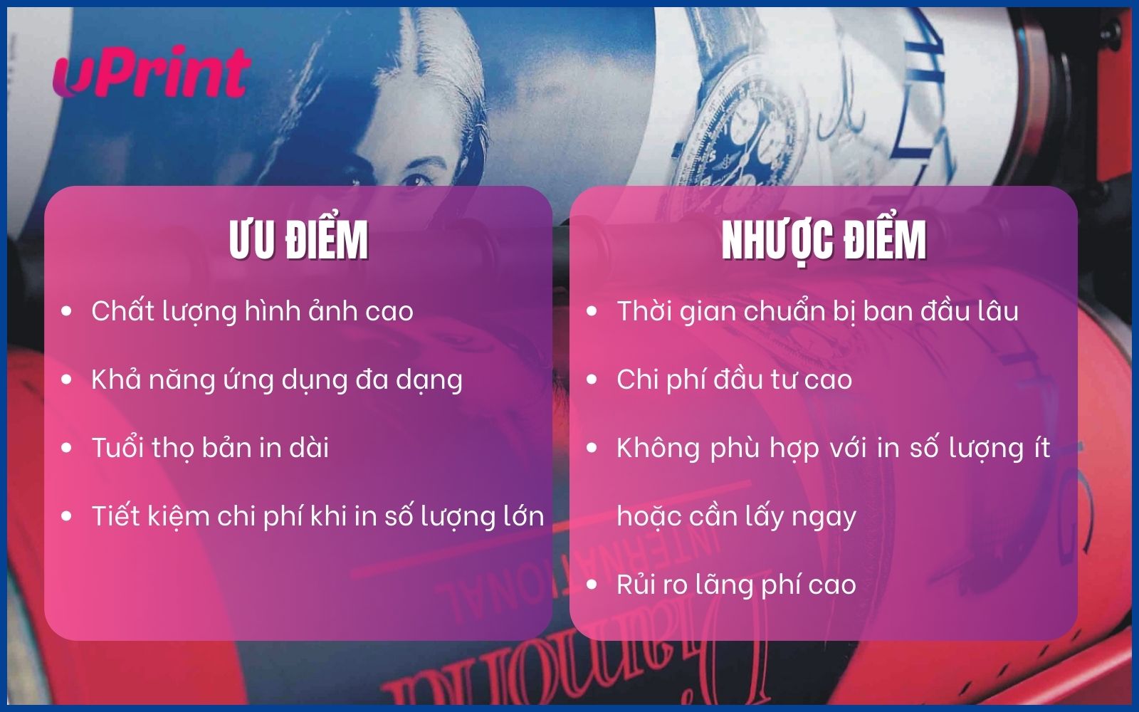 Ưu nhược điểm của kỹ thuật in offset 