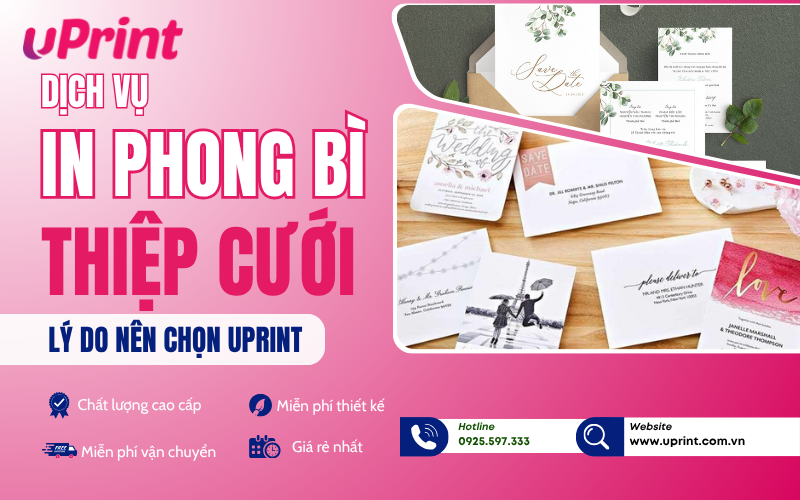 uPrint - Xưởng in phong bì thiệp cưới giá rẻ, theo nhu cầu