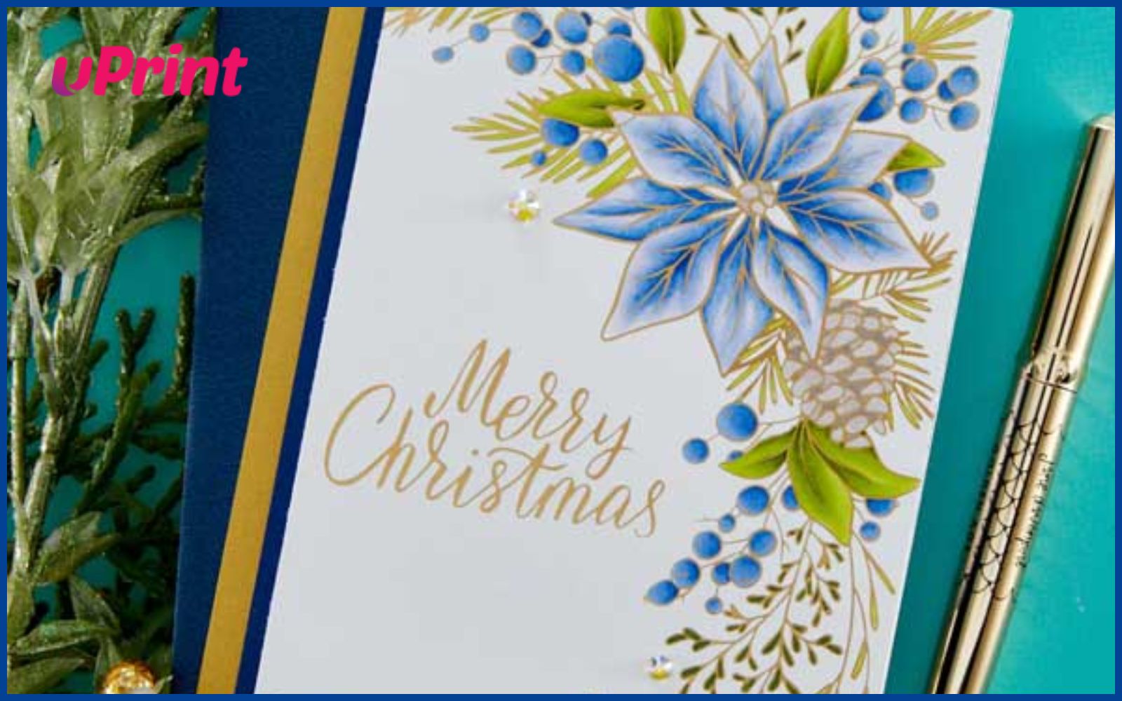 Phong bì thư Noel ép kim